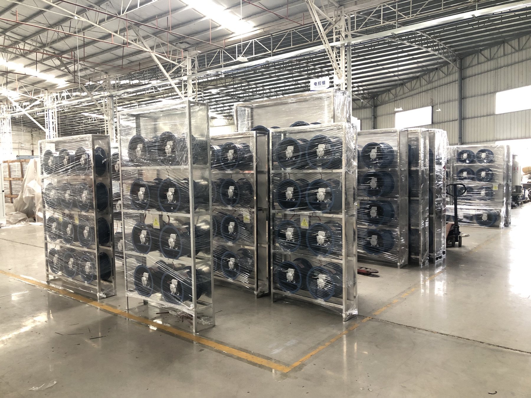 HPDRYER airflow fan assemblies prepared in the workshop