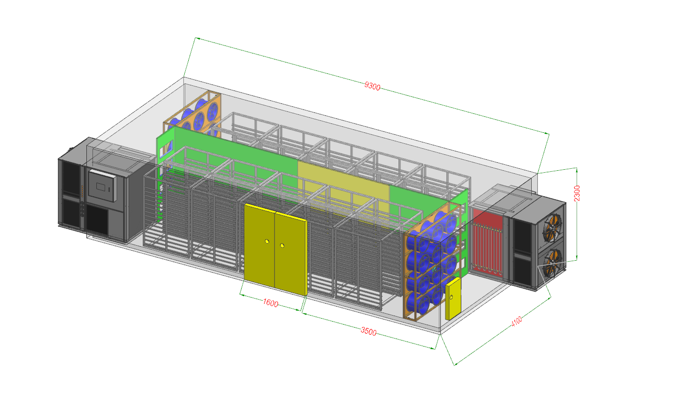 Example HPDRYER batch drying room CAD layout